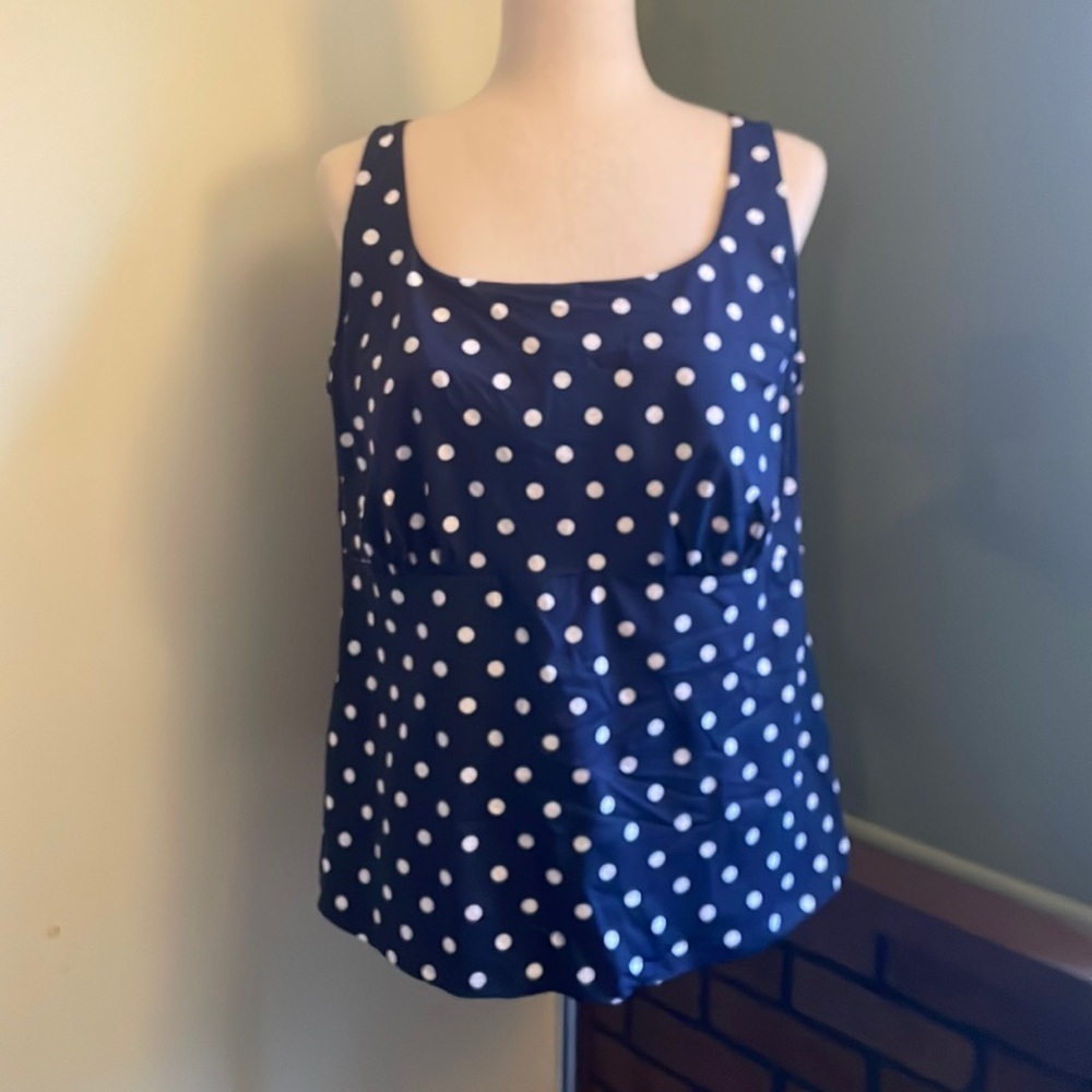 18W DDD Lands End Tankini Swim Top F03 6501